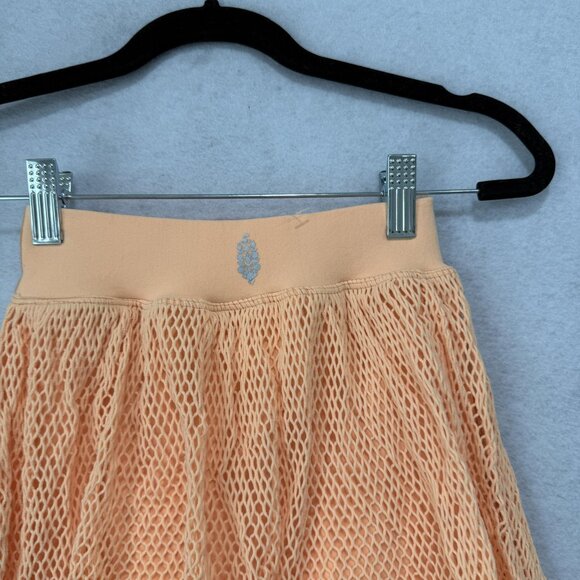 FP Movement Skirt Womens Small Peach Mesh Layered Activewear Shorts Built In - Picture 7 of 9